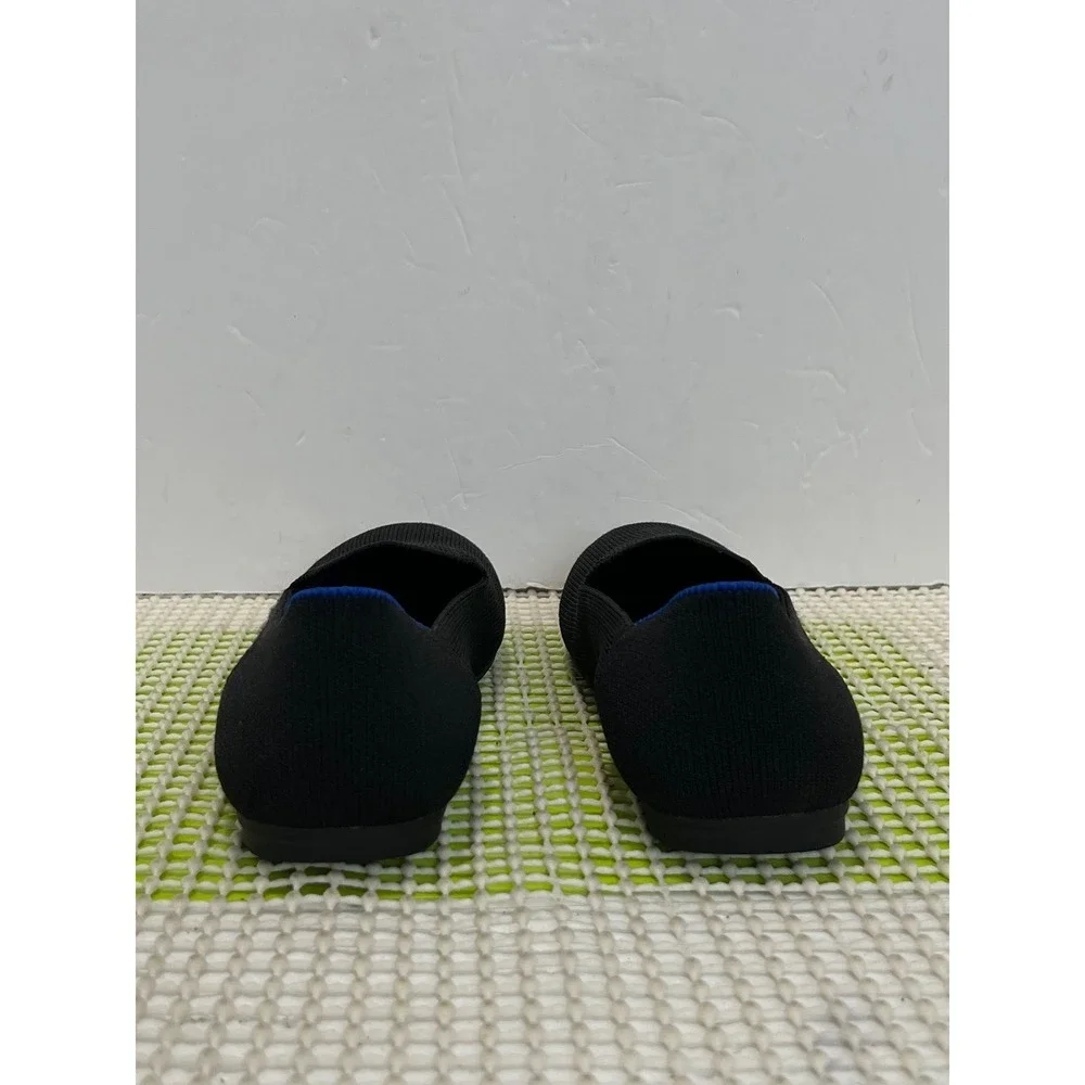 Rothy's Loafer Kids Size K3 Black Solid Knit Slip On Shoes 004-100 EUC
